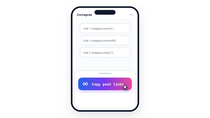 Copy your Instagram URLs